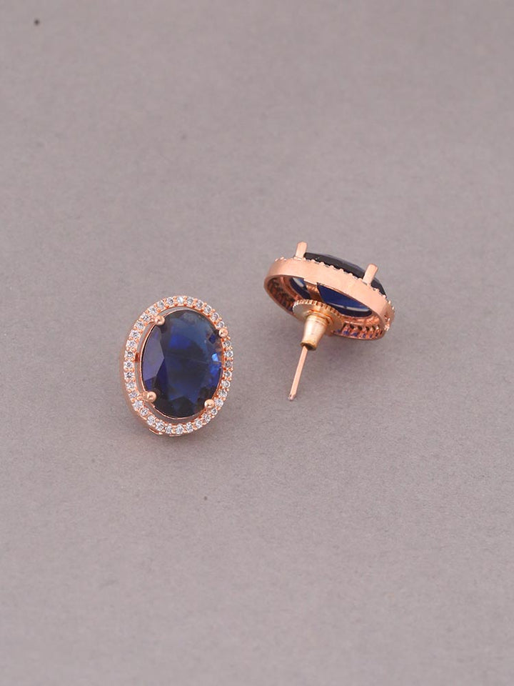 Royal Blue Peanut Zirconia Studs