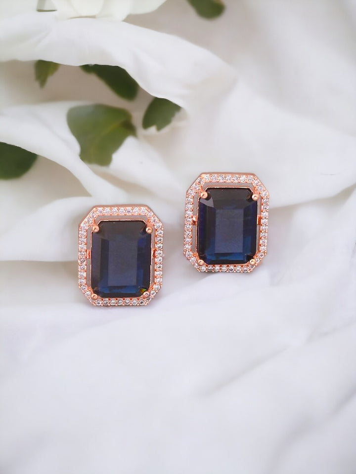 Royal Blue Trinity Zirconia Studs