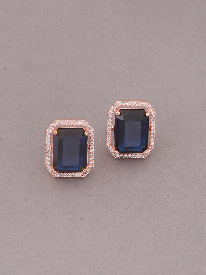 Royal Blue Trinity Zirconia Studs