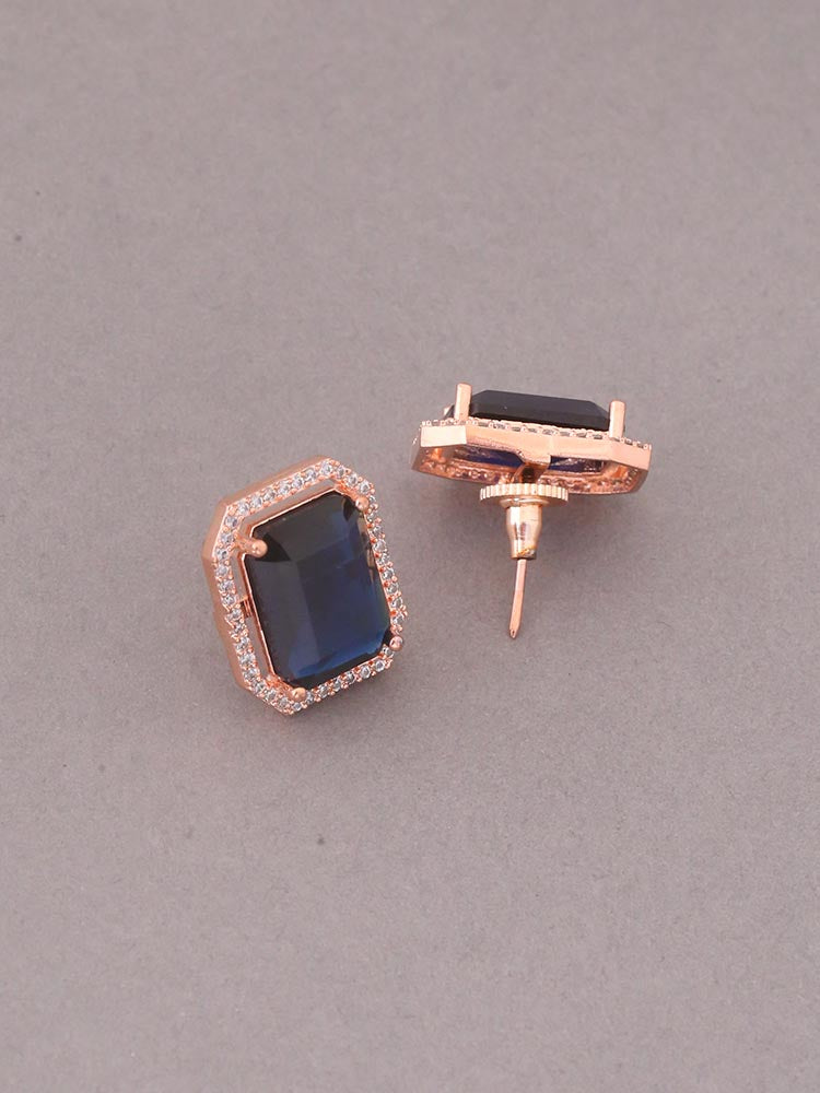 Royal Blue Trinity Zirconia Studs