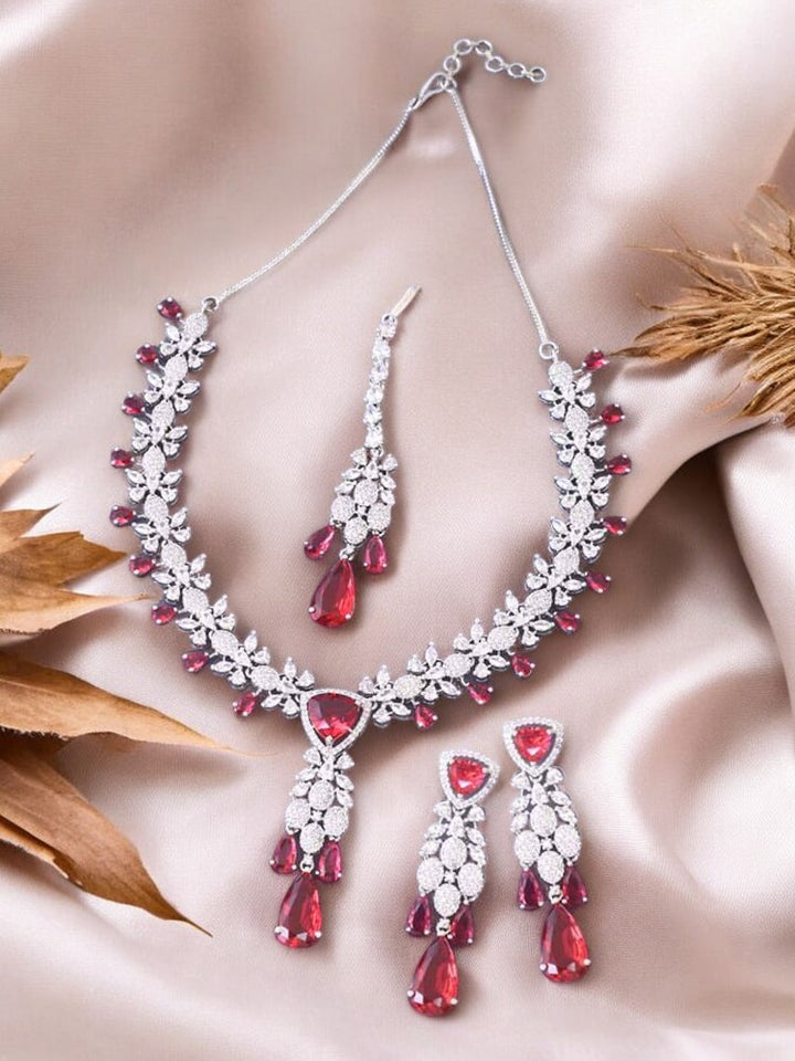 Ruby Aadne Zirconia Jewellery Set