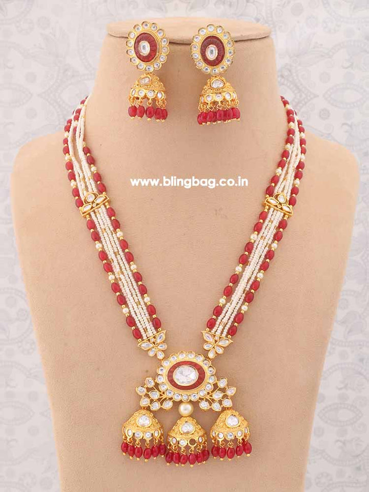 Ruby Aaliah Kundan Jewellery Set