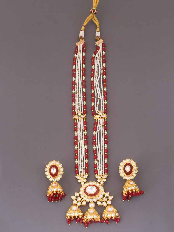 Ruby Aaliah Kundan Jewellery Set
