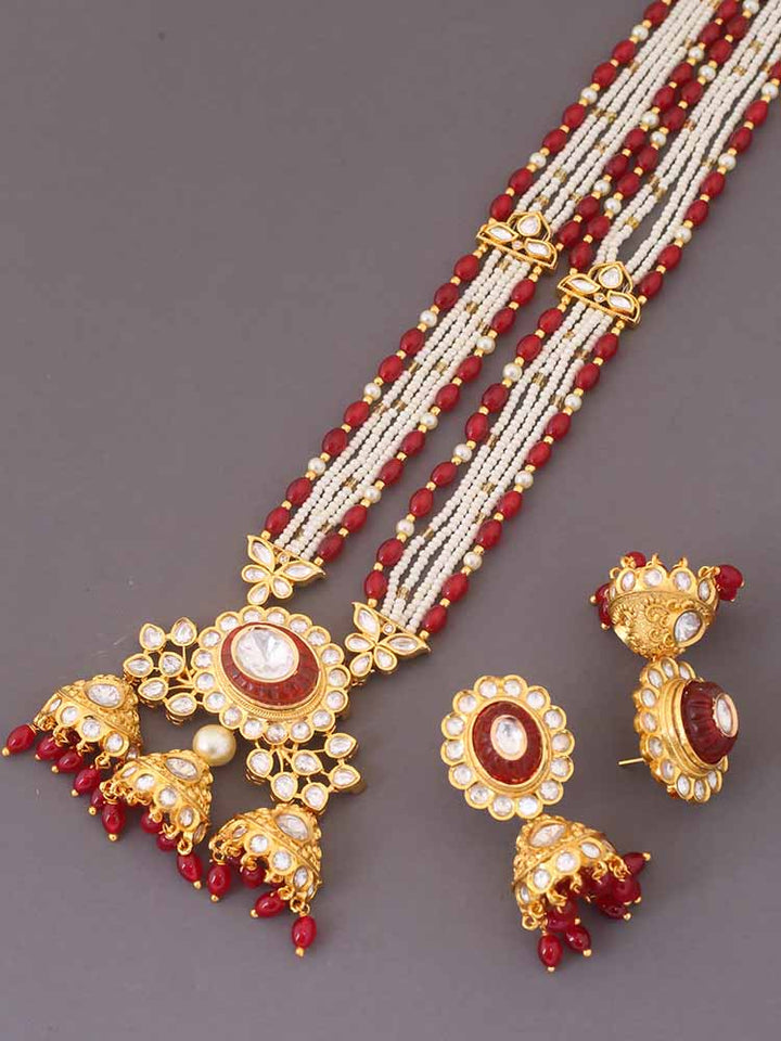 Ruby Aaliah Kundan Jewellery Set