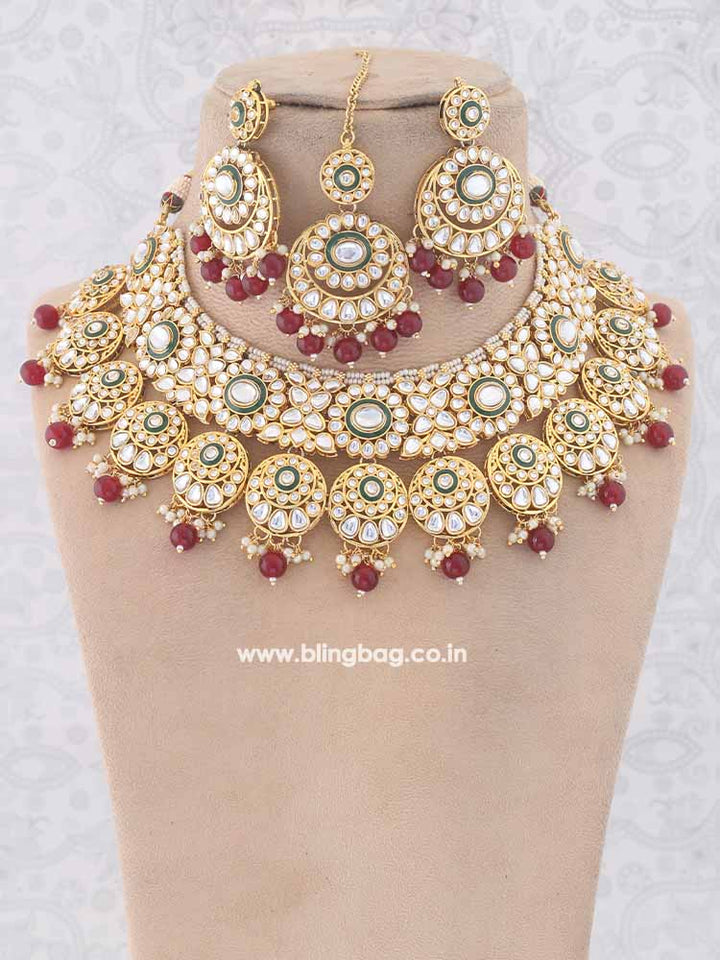 Ruby Aarti Jewellery Set