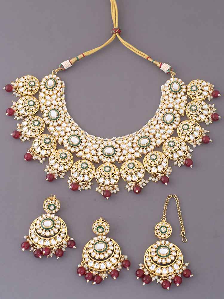 Ruby Aarti Jewellery Set