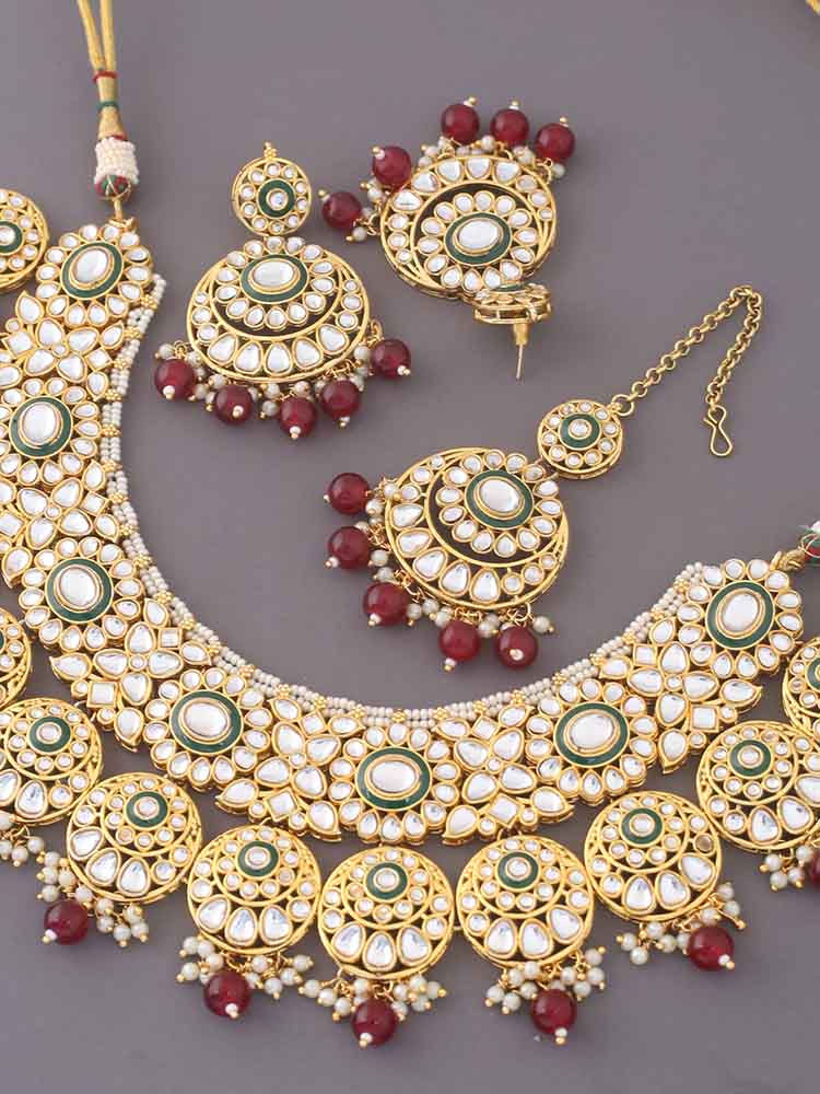 Ruby Aarti Jewellery Set