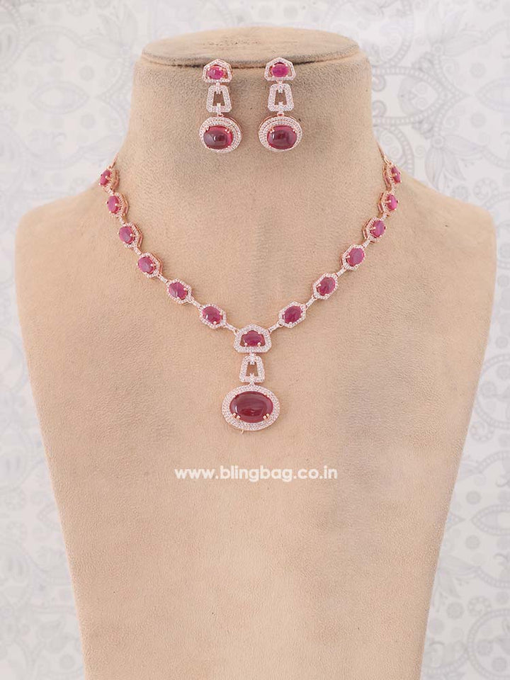 Ruby Artemis Zirconia Jewellery Set