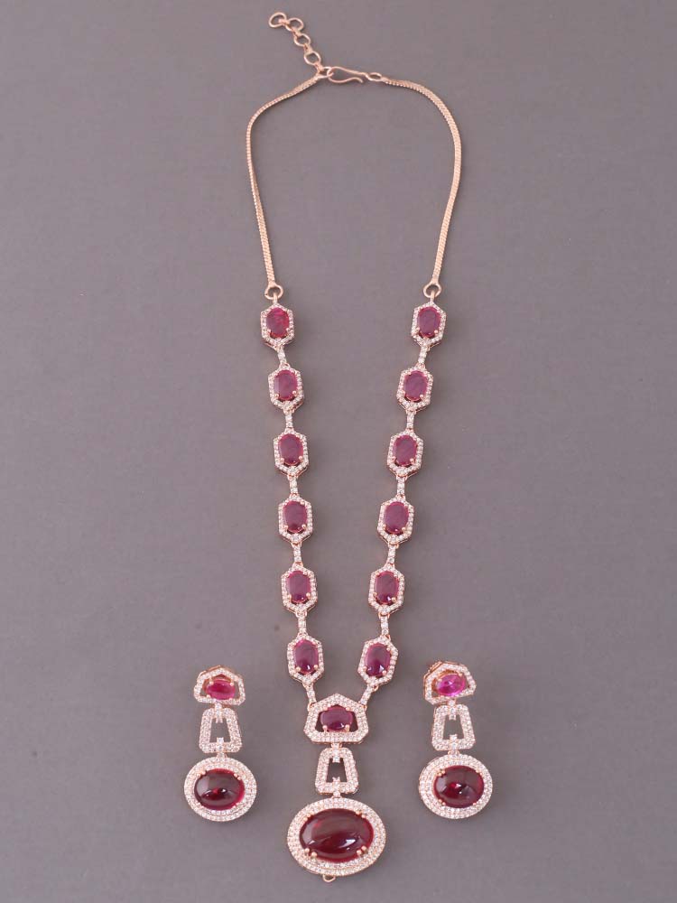 Ruby Artemis Zirconia Jewellery Set