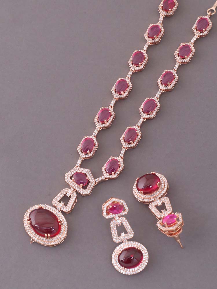 Ruby Artemis Zirconia Jewellery Set
