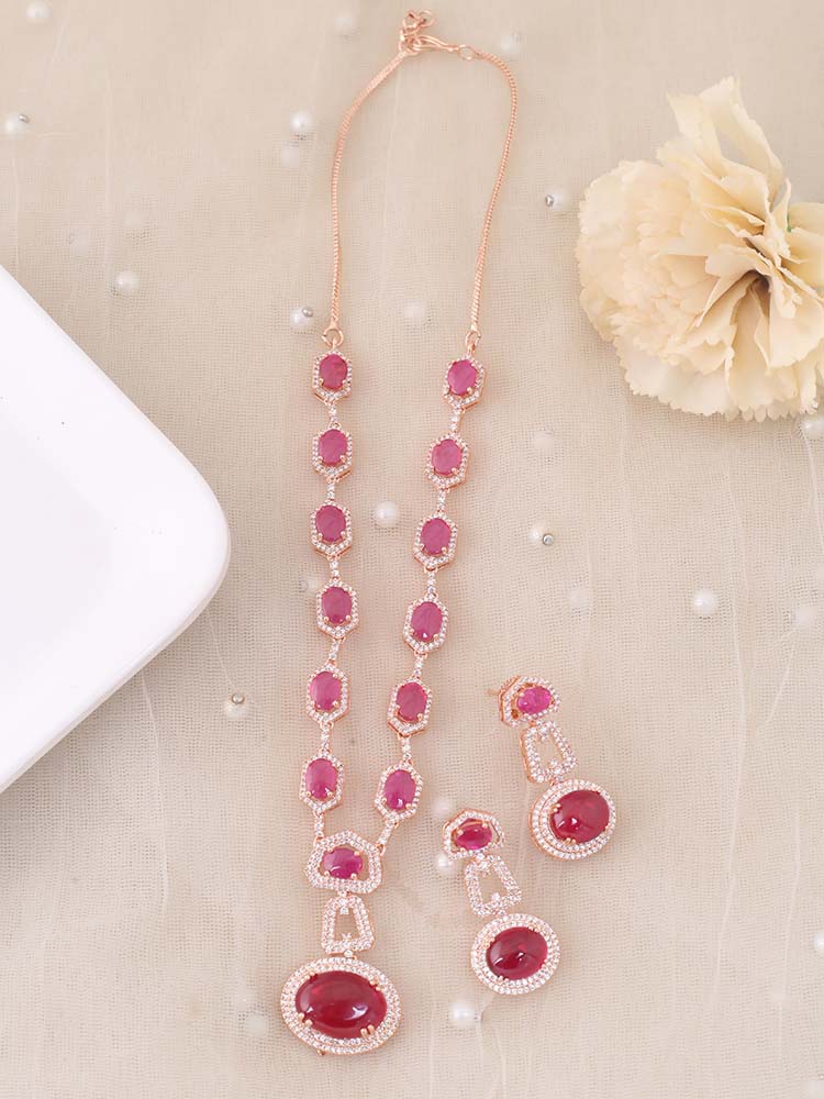 Ruby Artemis Zirconia Jewellery Set