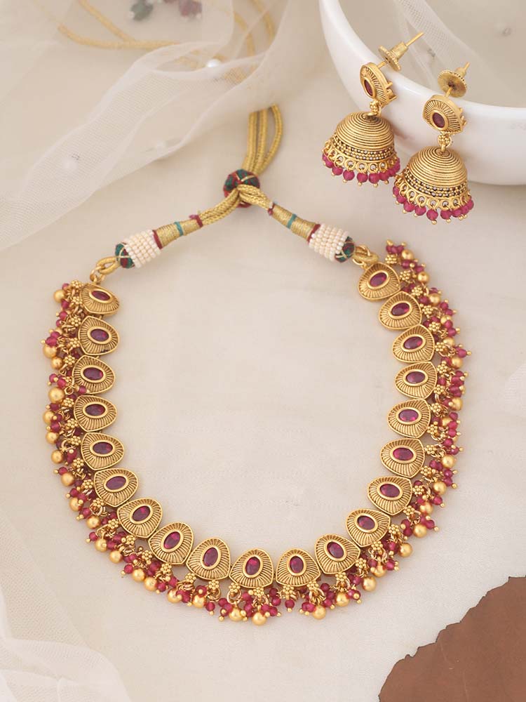 Ruby Ashavari Jewellery Set
