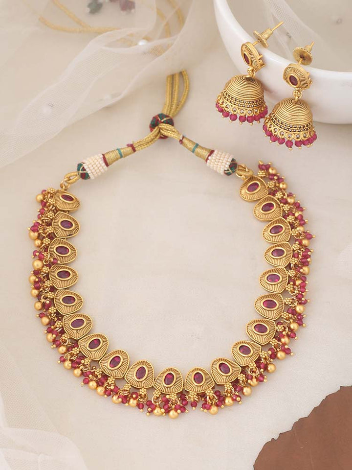 Ruby Ashavari Jewellery Set