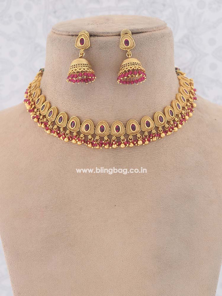 Ruby Ashavari Jewellery Set