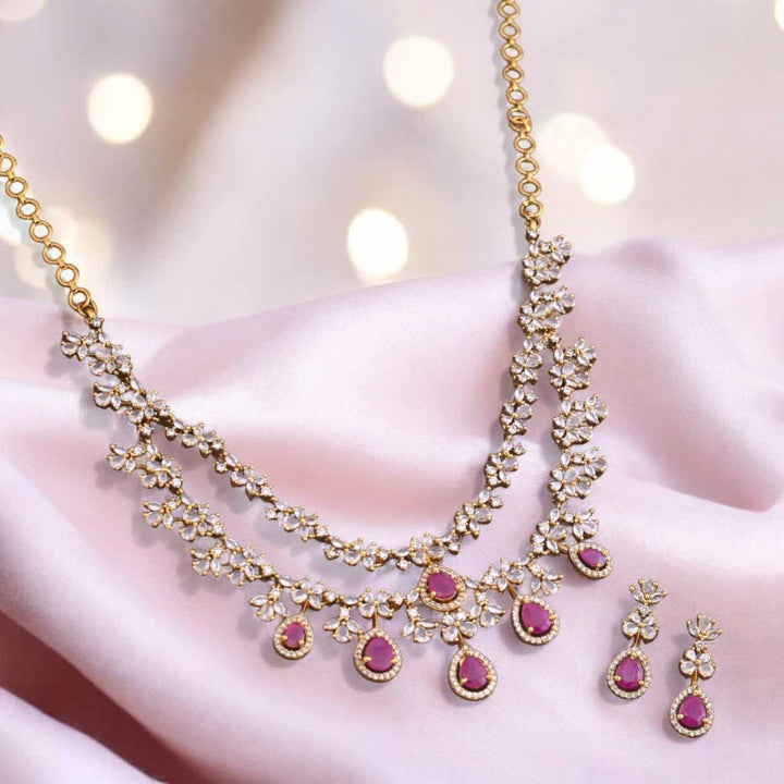 Ruby Barbel Victorian Jewellery Set- New Arrival