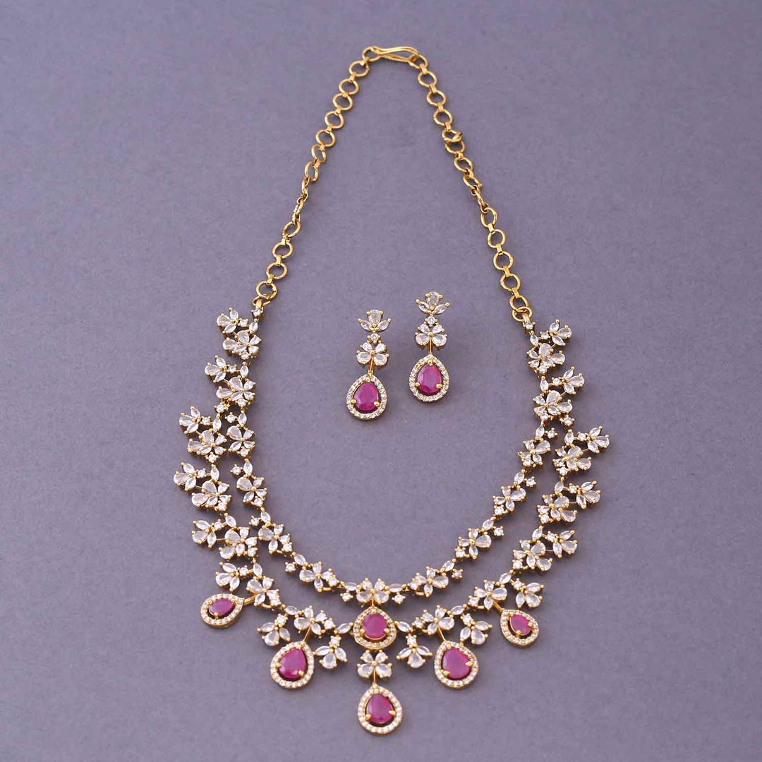 Ruby Barbel Victorian Jewellery Set- New Arrival