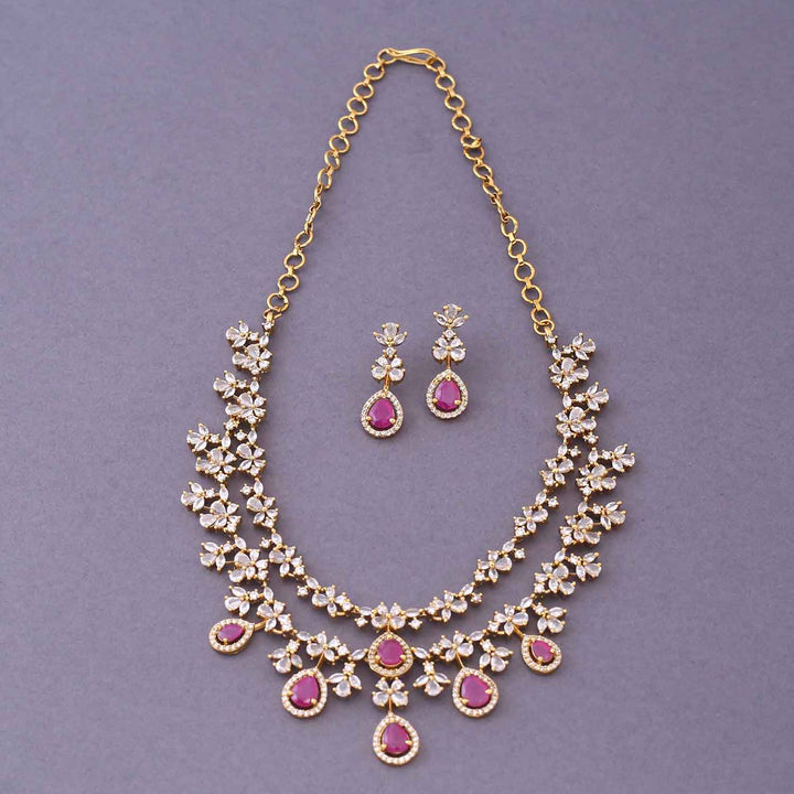 Ruby Barbel Victorian Jewellery Set- New Arrival