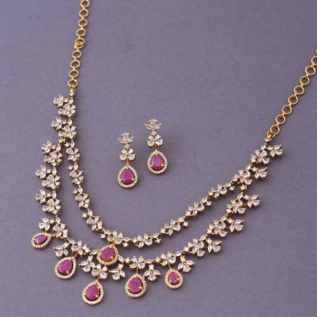 Ruby Barbel Victorian Jewellery Set- New Arrival
