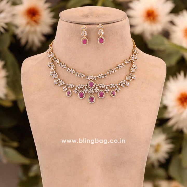 Ruby Barbel Victorian Jewellery Set- New Arrival