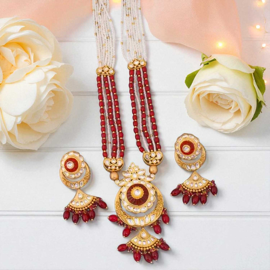 Ruby Chancy Kundan Jewellery Set