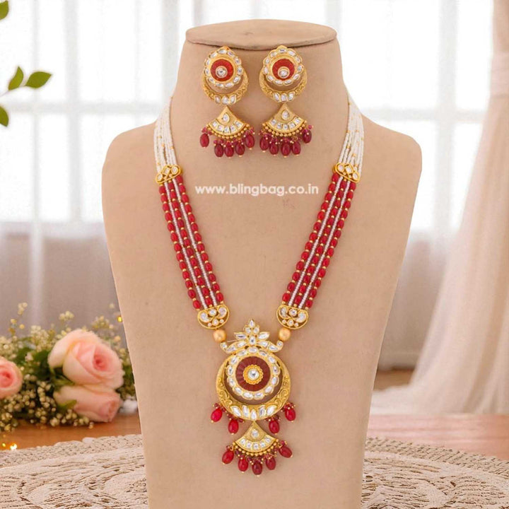 Ruby Chancy Kundan Jewellery Set