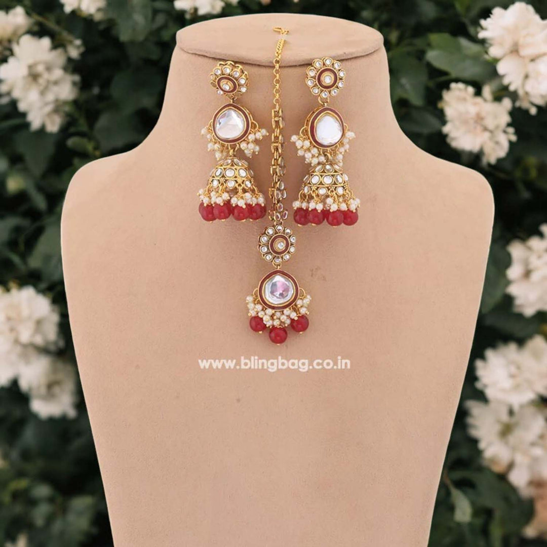 Ruby Deepti Kundan Jewellery Set - EOSS