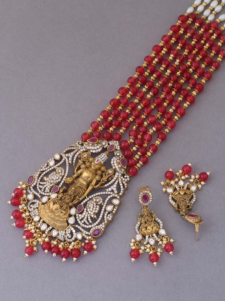 Ruby Durga Jewellery Set