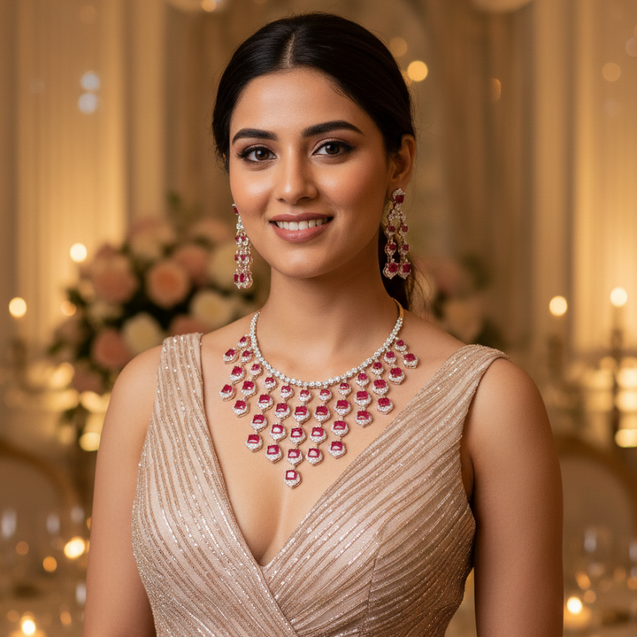 Ruby Ellyse Zirconia Jewellery Set - EOSS