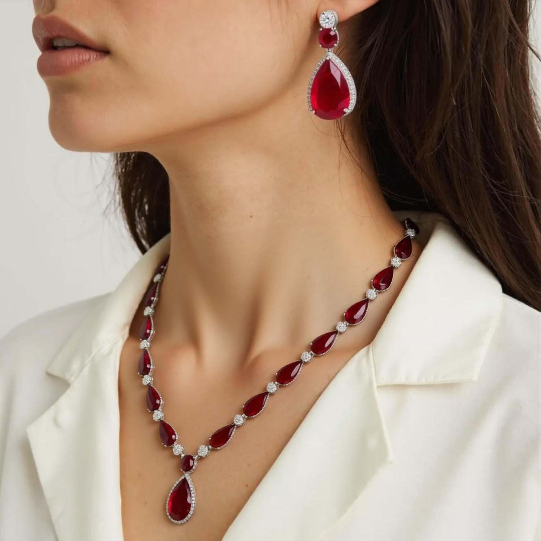 Ruby Hanna Zirconia Jewellery Set