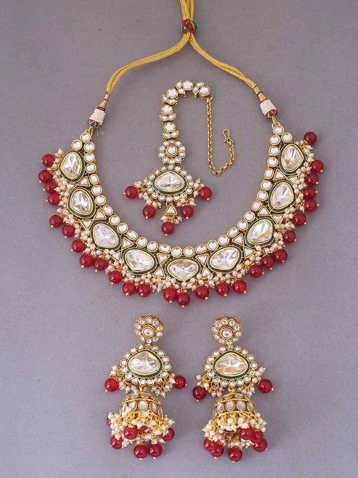 Ruby Indrani Jewellery Set