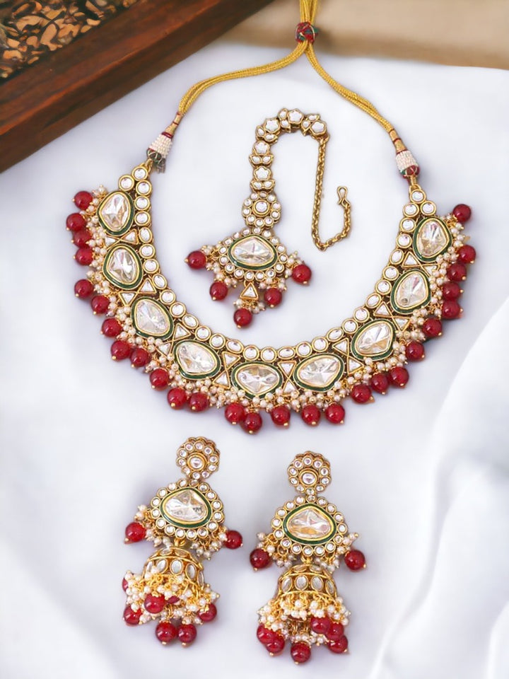 Ruby Indrani Jewellery Set