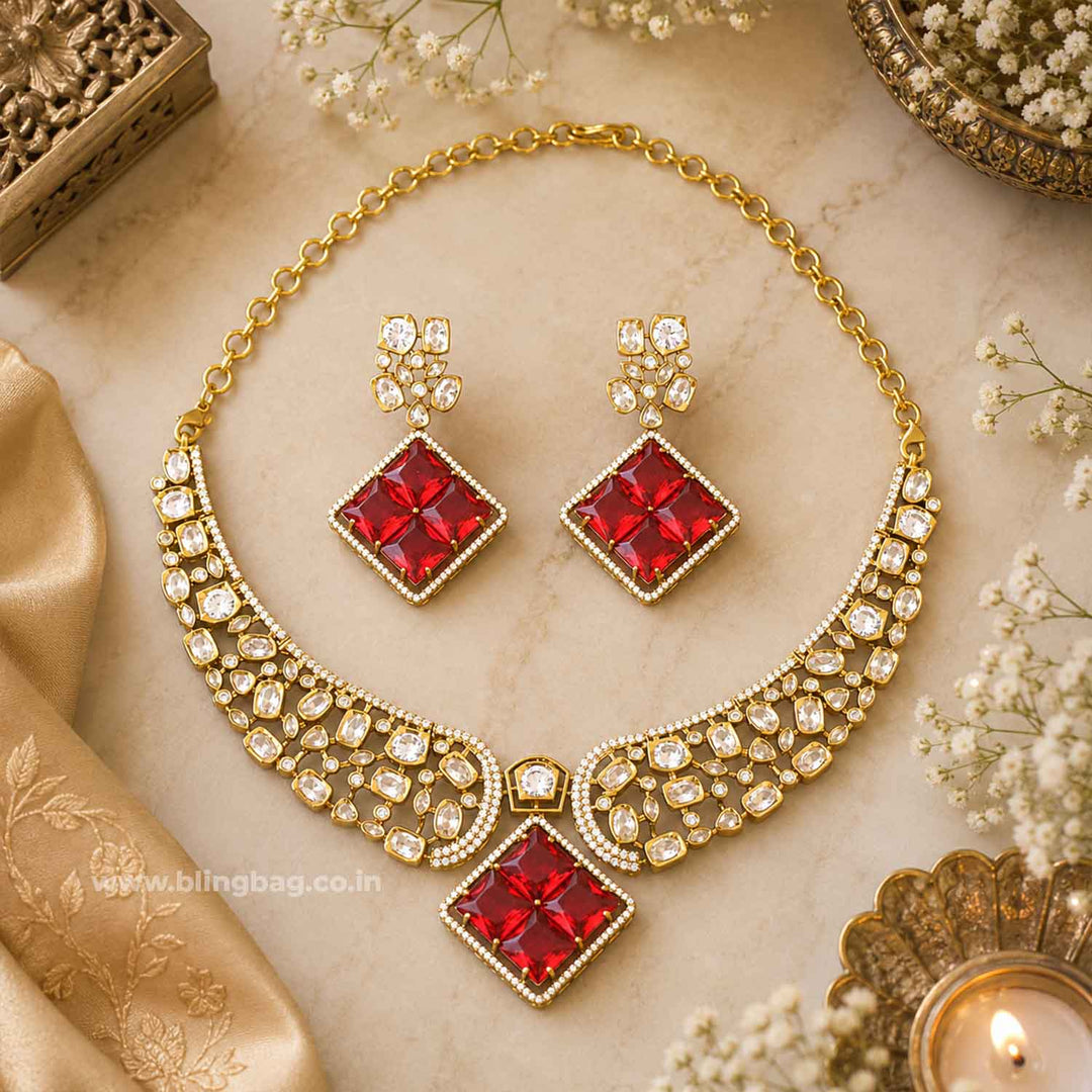 Ruby Katherina Victorian Jewellery Set - New Arrival