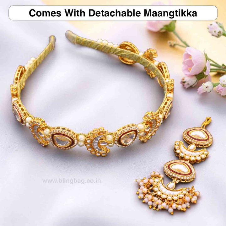 Ruby Kaviska Hairband With Tikka