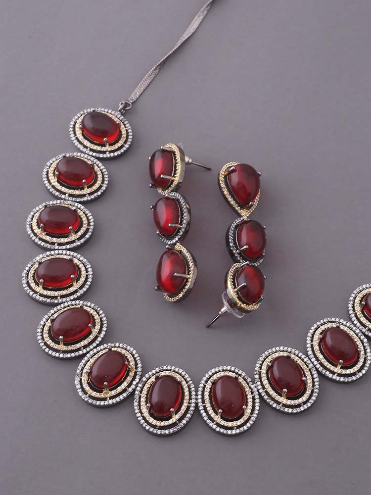 Ruby Mallory Zirconia Jewellery Set
