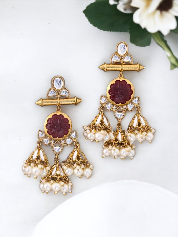 Ruby Manjusri Jhumkis