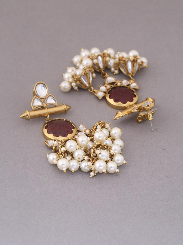 Ruby Manjusri Jhumkis