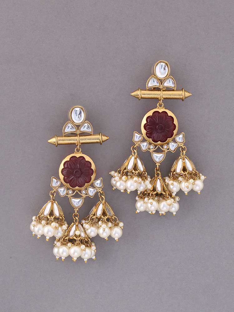 Ruby Manjusri Jhumkis