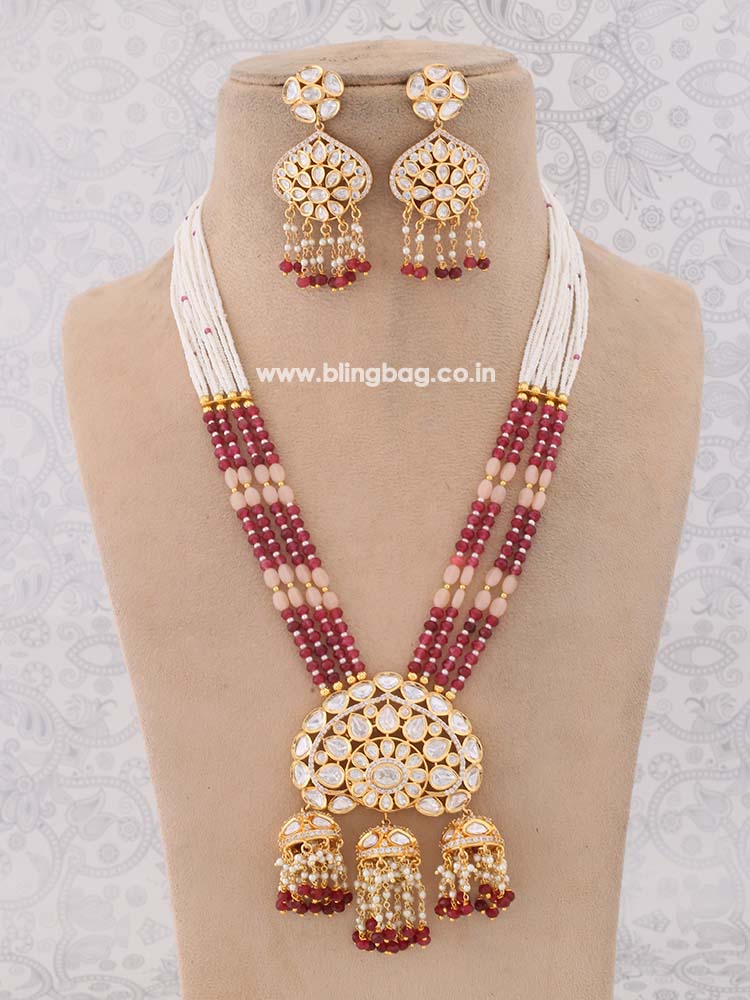 Ruby Nagina Kundan Jewellery Set