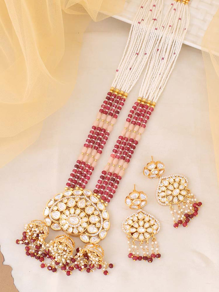 Ruby Nagina Kundan Jewellery Set