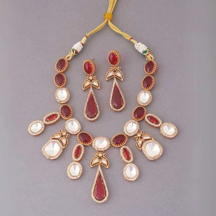 Ruby Nayanthara Kundan Jewellery Set