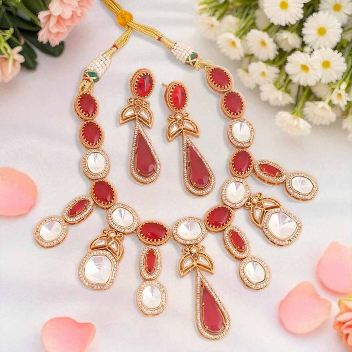 Ruby Nayanthara Kundan Jewellery Set