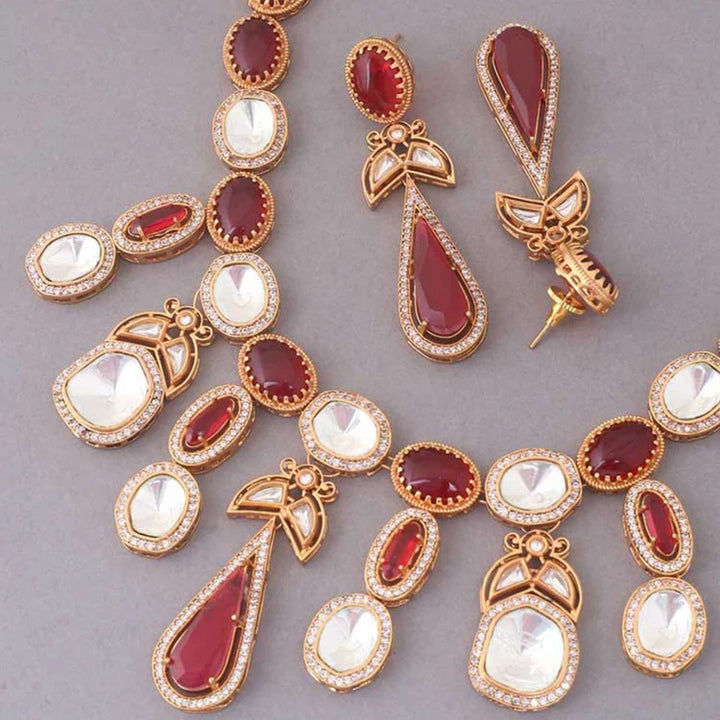 Ruby Nayanthara Kundan Jewellery Set