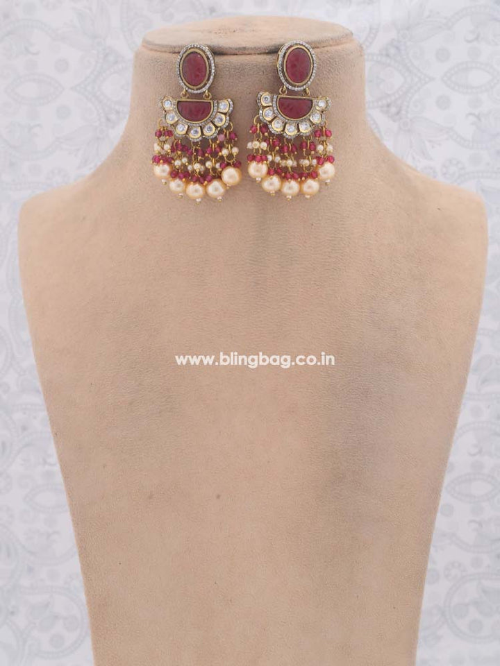 Ruby Nyancy Kundan Jewellery Set - EOSS