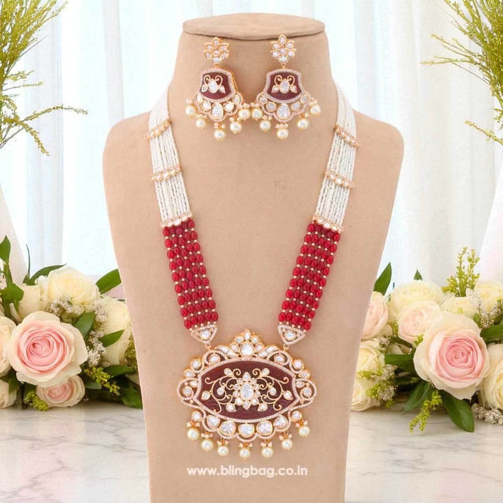 Ruby Onari Kundan Jewellery Set - EOSS
