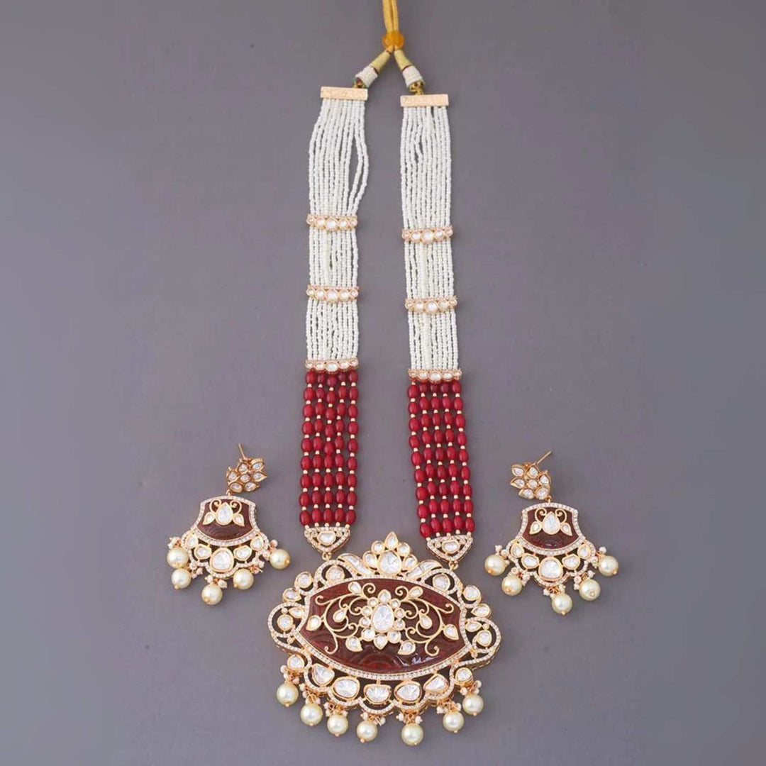 Ruby Onari Kundan Jewellery Set - EOSS