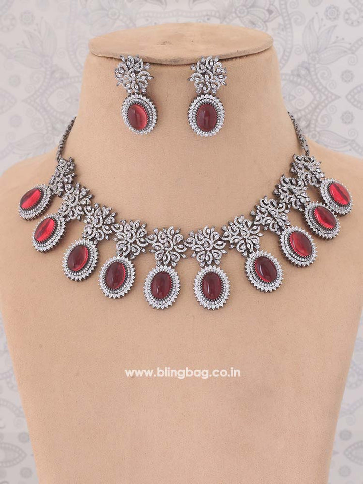 Ruby Rhoha Zirconia Jewellery Set