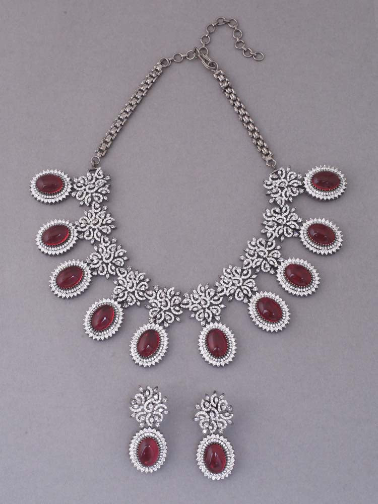 Ruby Rhoha Zirconia Jewellery Set