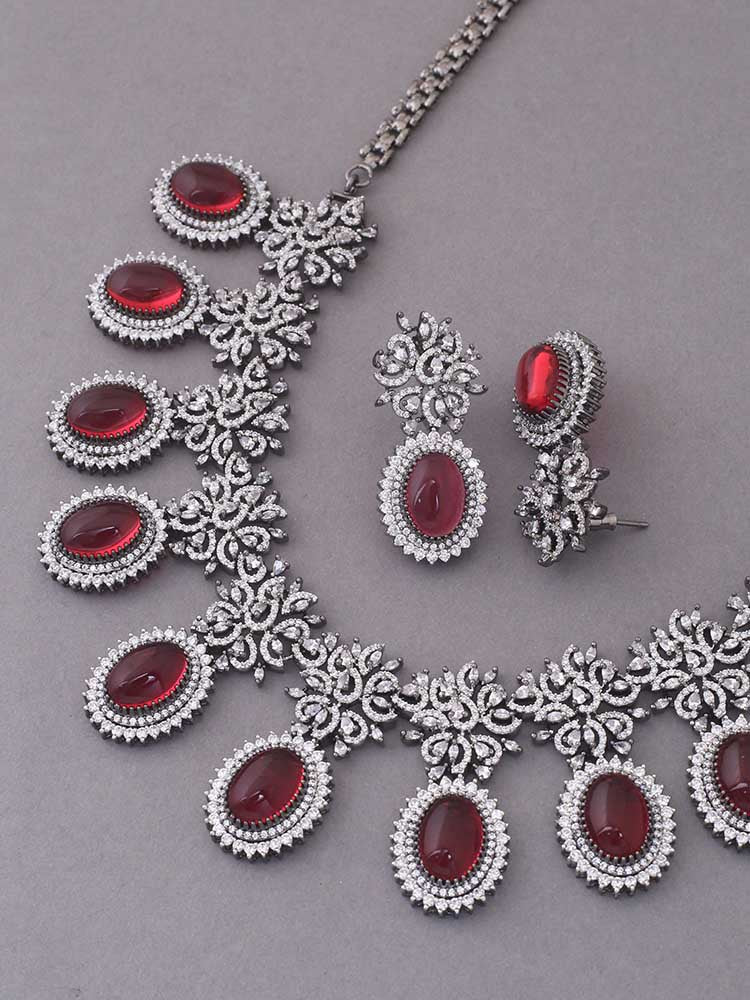Ruby Rhoha Zirconia Jewellery Set