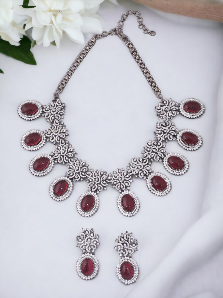 Ruby Rhoha Zirconia Jewellery Set