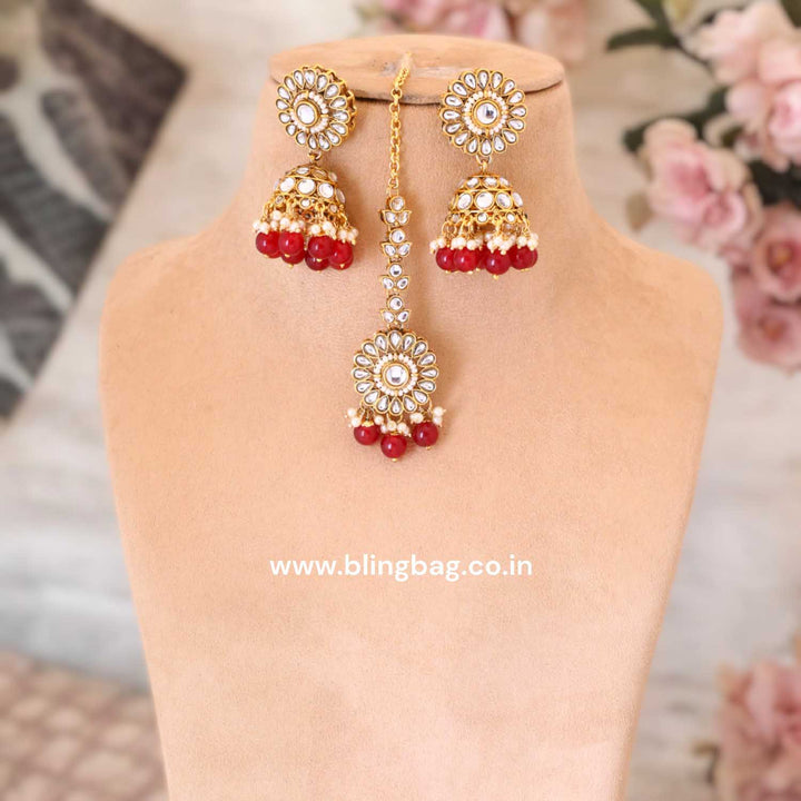 Ruby Saatvik Kundan Jewellery Set